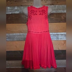 Free People Embroidered Mini Dress